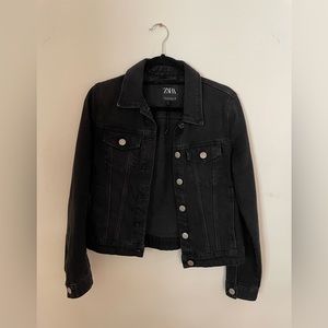 Zara black jean jacket small